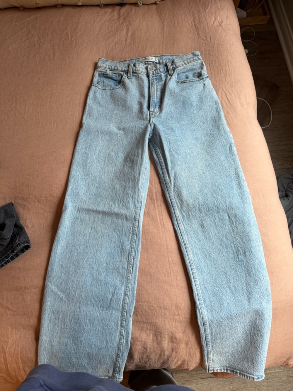 Abercrombie & Fitch Light Blue Straight-Leg Jeans